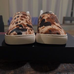 Women cow print shoes size 8